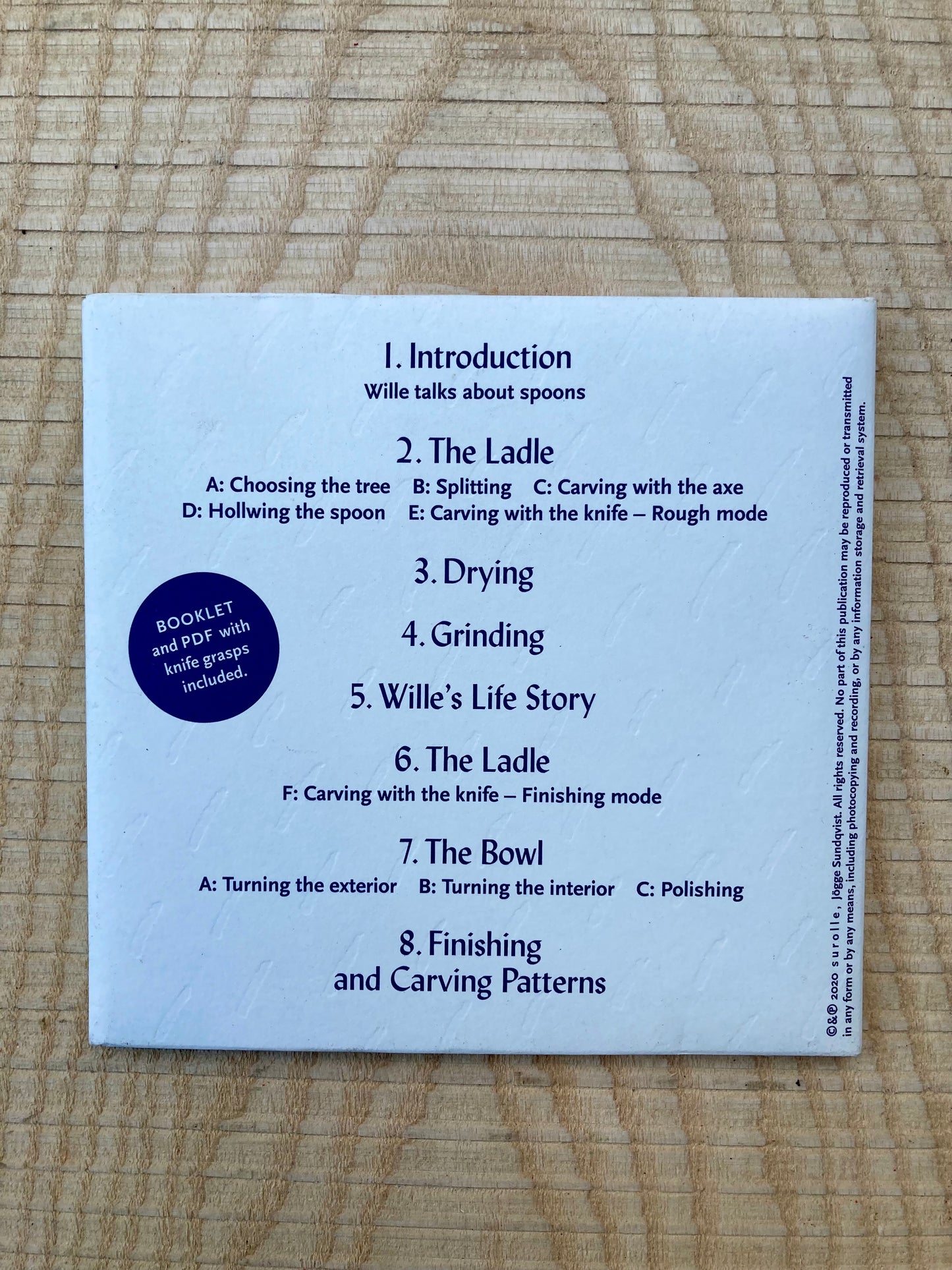 DVD The Spoon, the Bowl and the Knife: Craftsman Wille Sundqvist